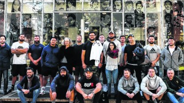 Los All Blacks conocieron la historia de los deportistas desaparecidos cuando visitaron el Sitio de la Memoria, exEsma. Archivo Sitio de la Memoria