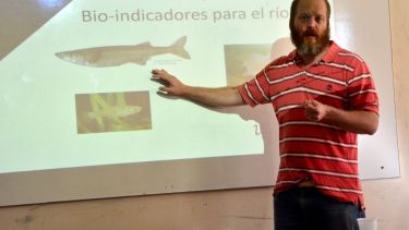 Patricio Solimano fue el responsable del trabajo sobre acuicultura. Fotos: Marcelo Ochoa.