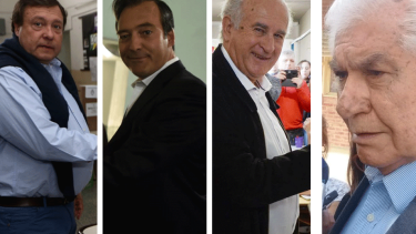 Weretilneck, Soria, Parrilli y Pereyra, en el día de la elección.