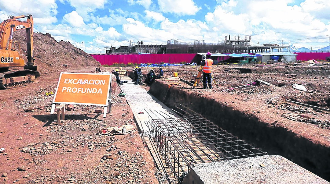 El inicio de la construcción del Centro de Medicina Nuclear en El Alto, en marzo de este año. 