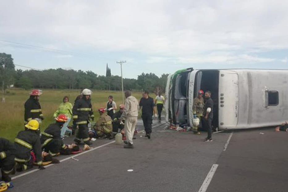 El conductor del colectivo que volcó en ruta 2 dijo que «mordió la ...