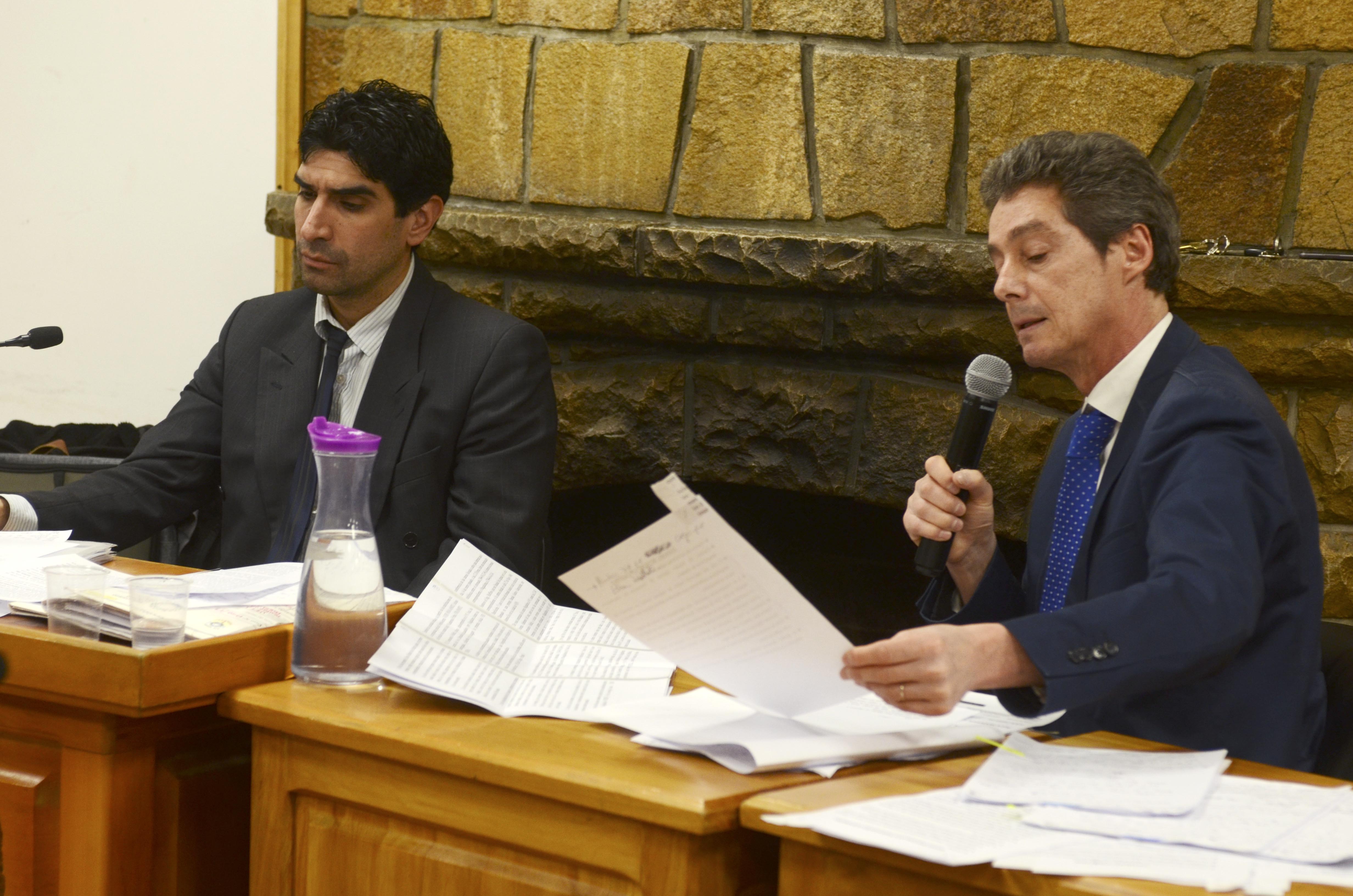 El fiscal jefe Martín Lozada, junto al fiscal del caso Tomás Soto, pidieron en la audiencia de este miércoles la pena para Fabio Bonnefoi. (foto de archivo)