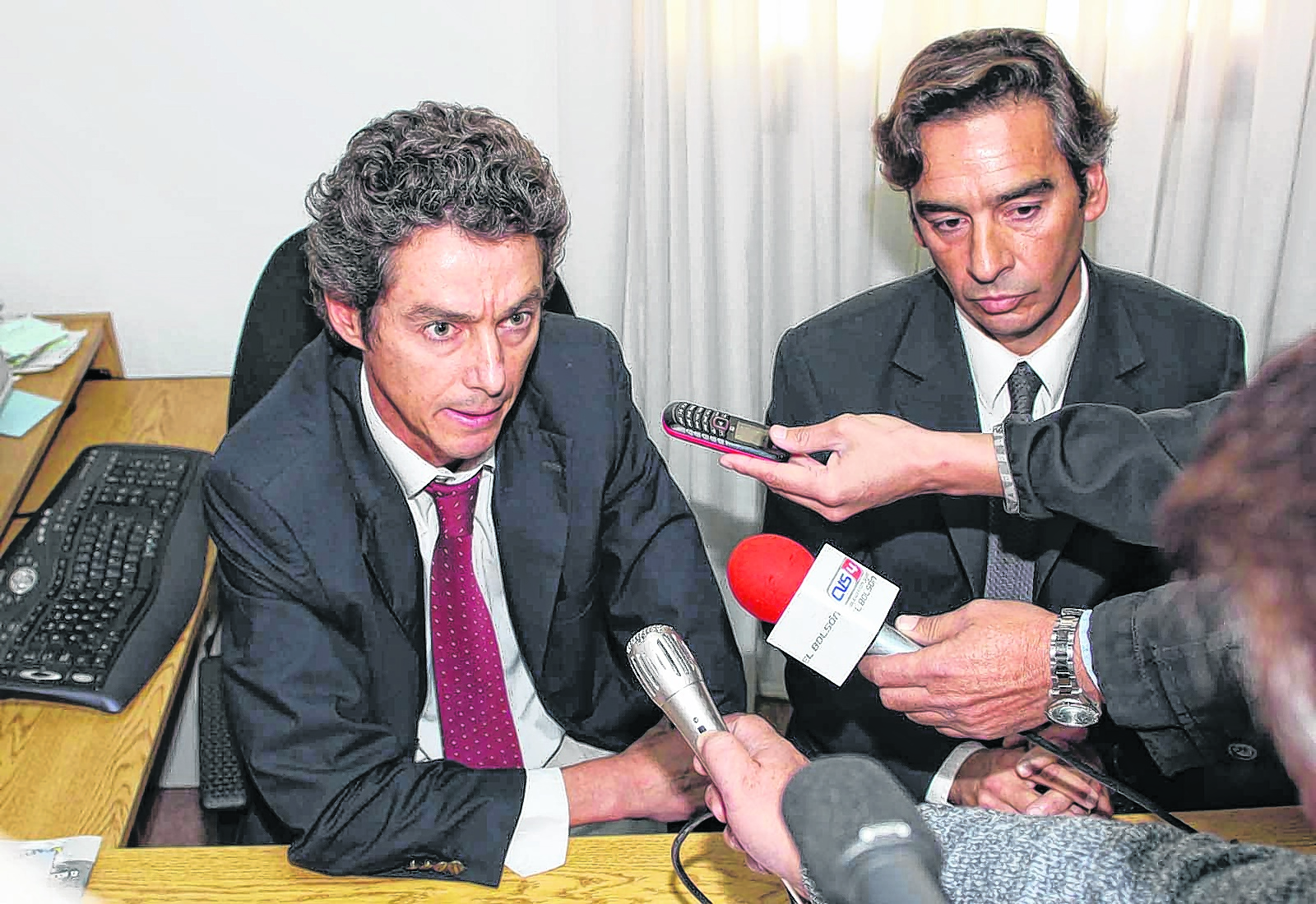 El fiscal jefe Martín Lozada junto al fiscal Francisco Arrien, de El Bolsón. Archivo
