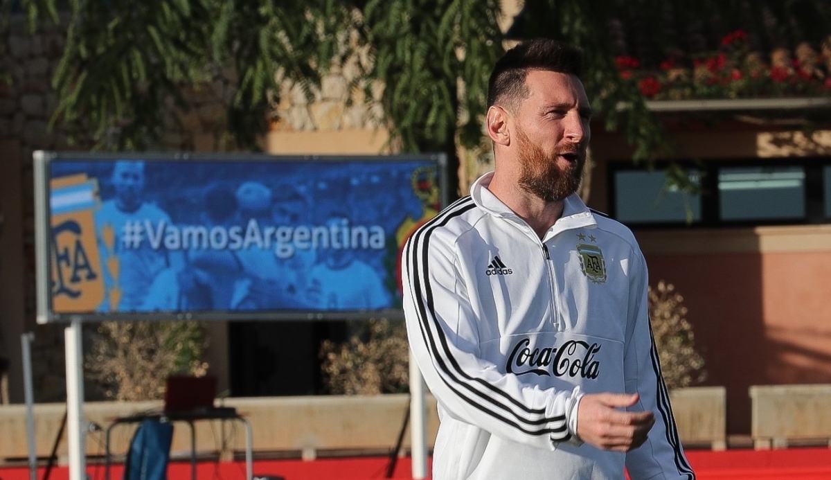 Messi trabajó a las órdenes de Scaloni. (foto: AFA Oficial)