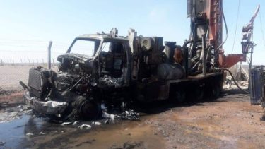 Un camión se incendió mientras realizaba una perforación de agua en Añelo