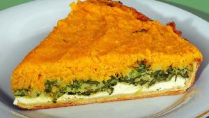 Torta tricolor de verduras