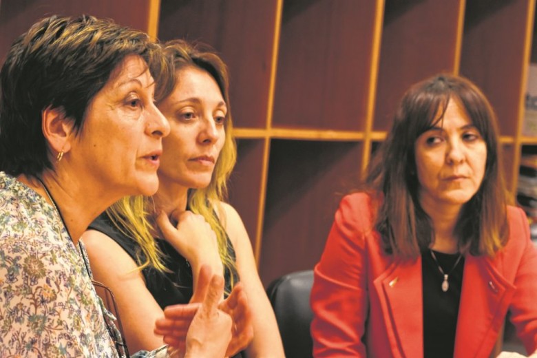 Unidad Fiscal Temática 1: Norma Reyes (violencia), Belén Calarco (abusos) y Teresa Giuffrida (jefa) de izq. a derecha.
