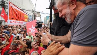 Luis Inacio Lula Da Silva en una de las manifestaciones a favor de su desprocesamiento. (Foto: archivo)