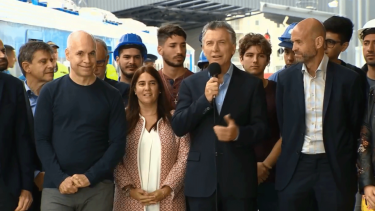 Mauricio Macri hoy junto a Horacio Larreta.