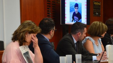 El primer juicio por la muerte de Nico Gutierre que se realizó en Febrero de 2020,. Foto Archivo : Marcelo Ochoa