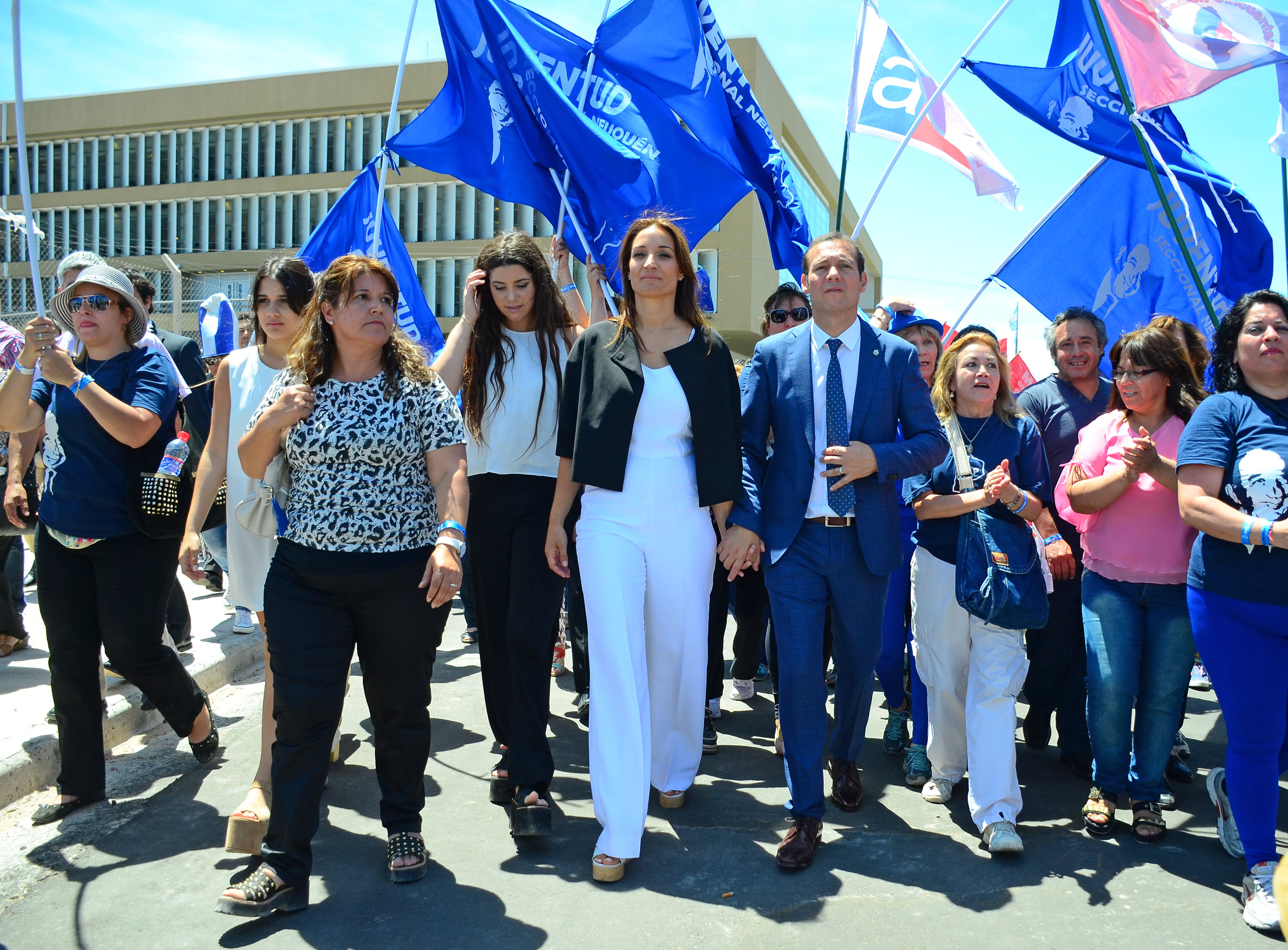 Una caminata militante fue parte de los festejos cuando Gutiérrez asumió en diciembre de 2015. Foto: archivo.