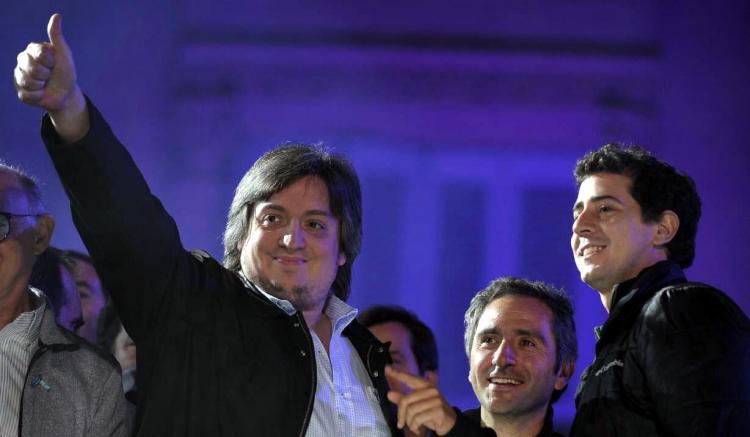 Máximo Kirchner, Larroque y De Pedro.