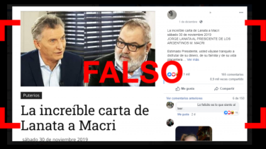 Reverso investigó sobre la supuesta carta de Lanata a Macri, y es falsa.