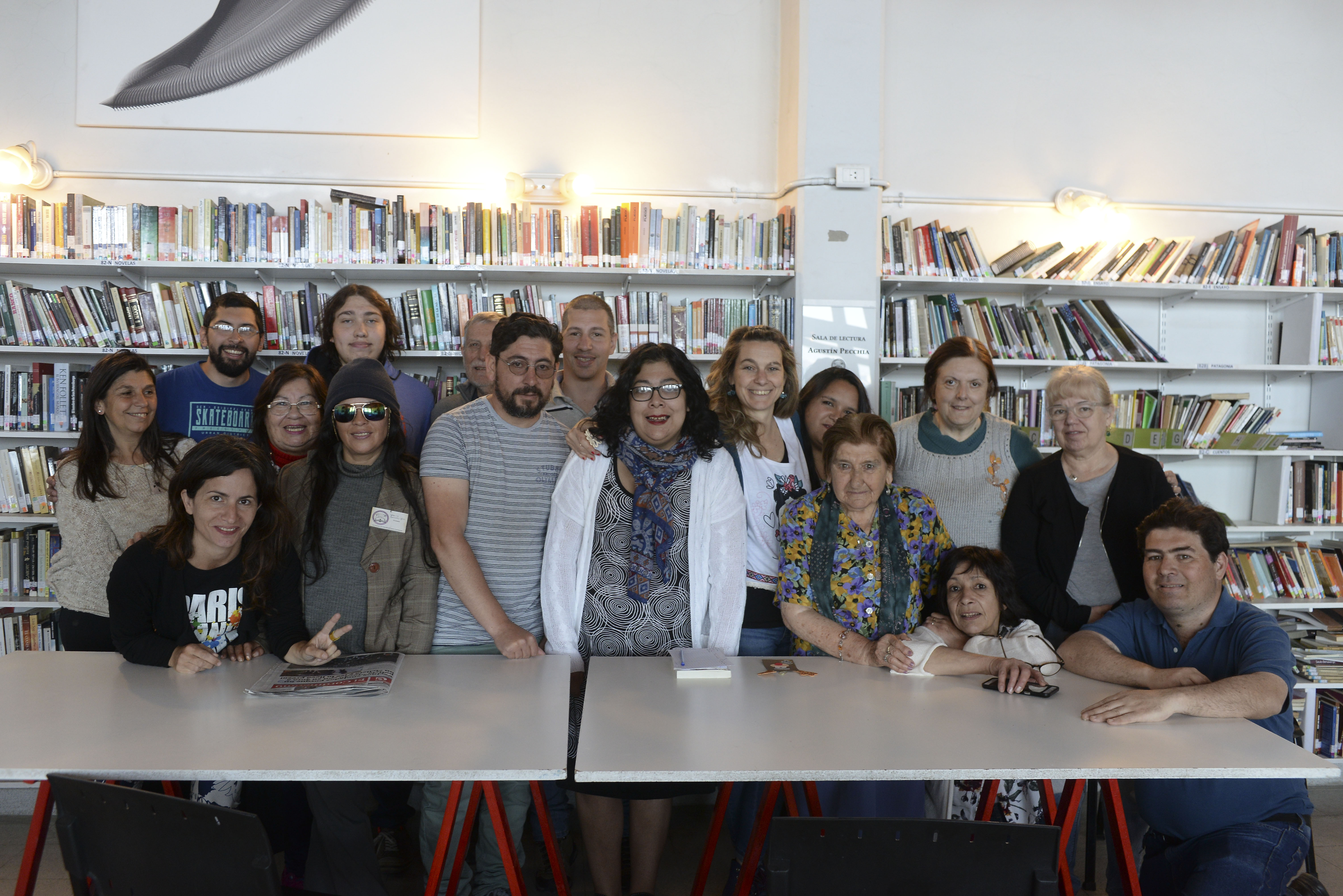 Voluntarios y lectores de la biblioteca del hospital de Bariloche celebraron sus 10 años. Foto: Alfredo Leiva