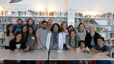 Voluntarios y lectores de la biblioteca del hospital de Bariloche celebraron sus 10 años. Foto: Alfredo Leiva