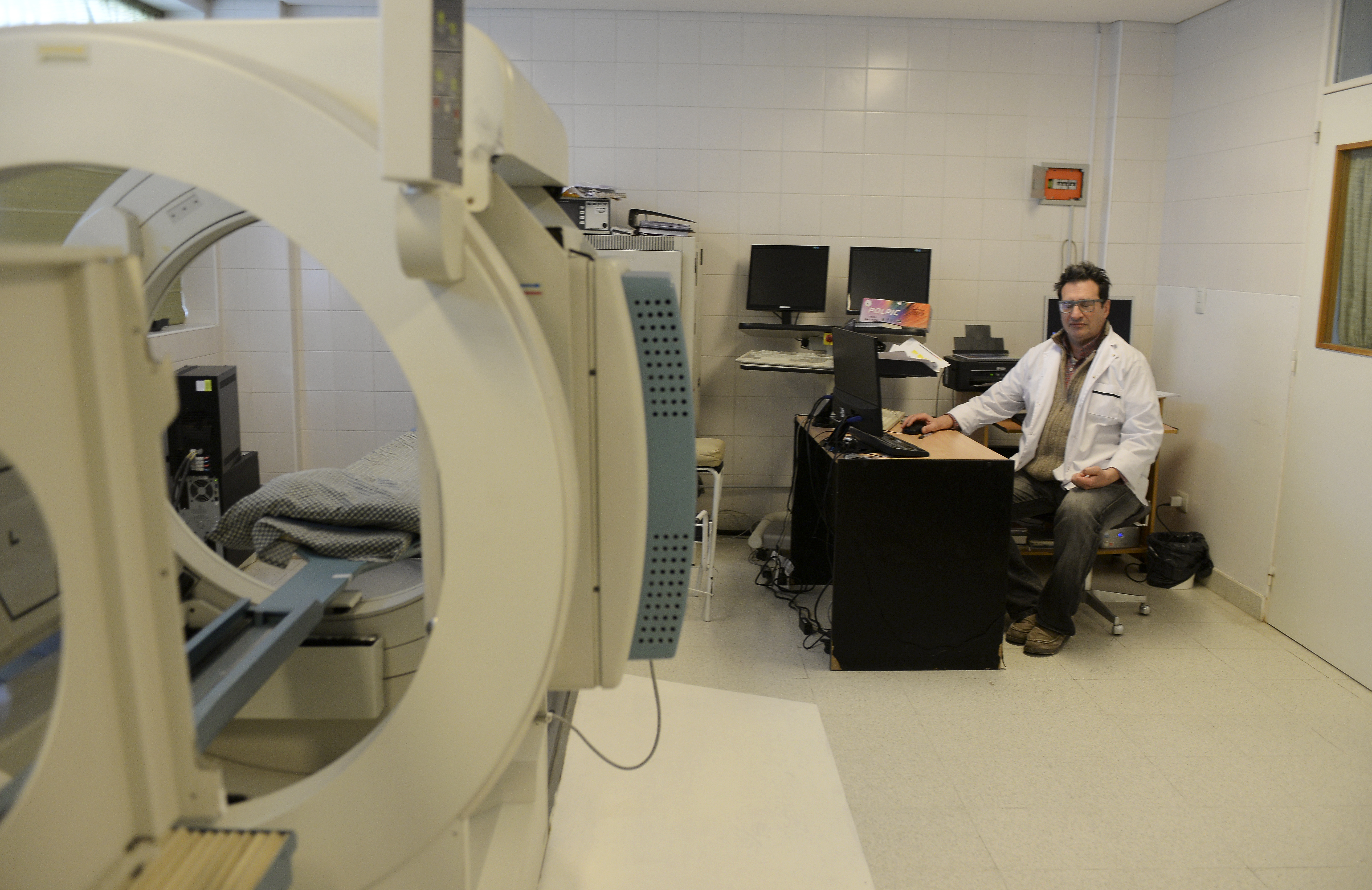En uno de los subsuelos del hospital Ramón Carrillo están instalados los equipos de medicina nuclear. Foto: Alfredo Leiva