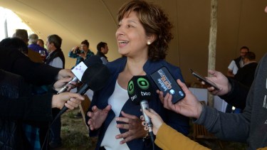 La gobernadora electa Arabela Carreras define el plan de obras a pocos días de asumir su mandato. Foto: Alfredo Leiva