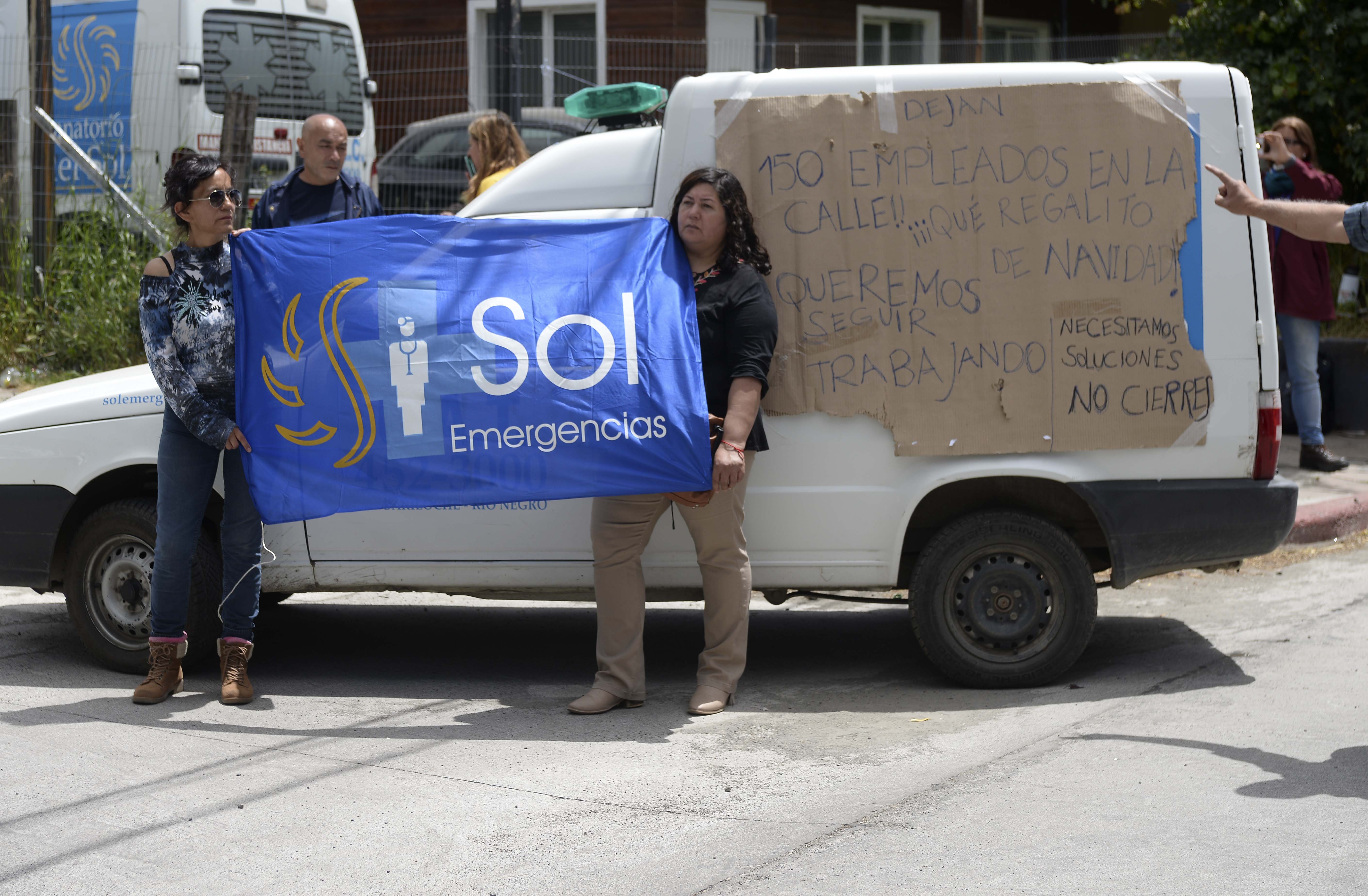 Los trabajadores del sanatorio Del Sol llevan meses sin cobrar y se les adeudan los aguinaldos desde junio de 2018. Foto: Alfredo Leiva