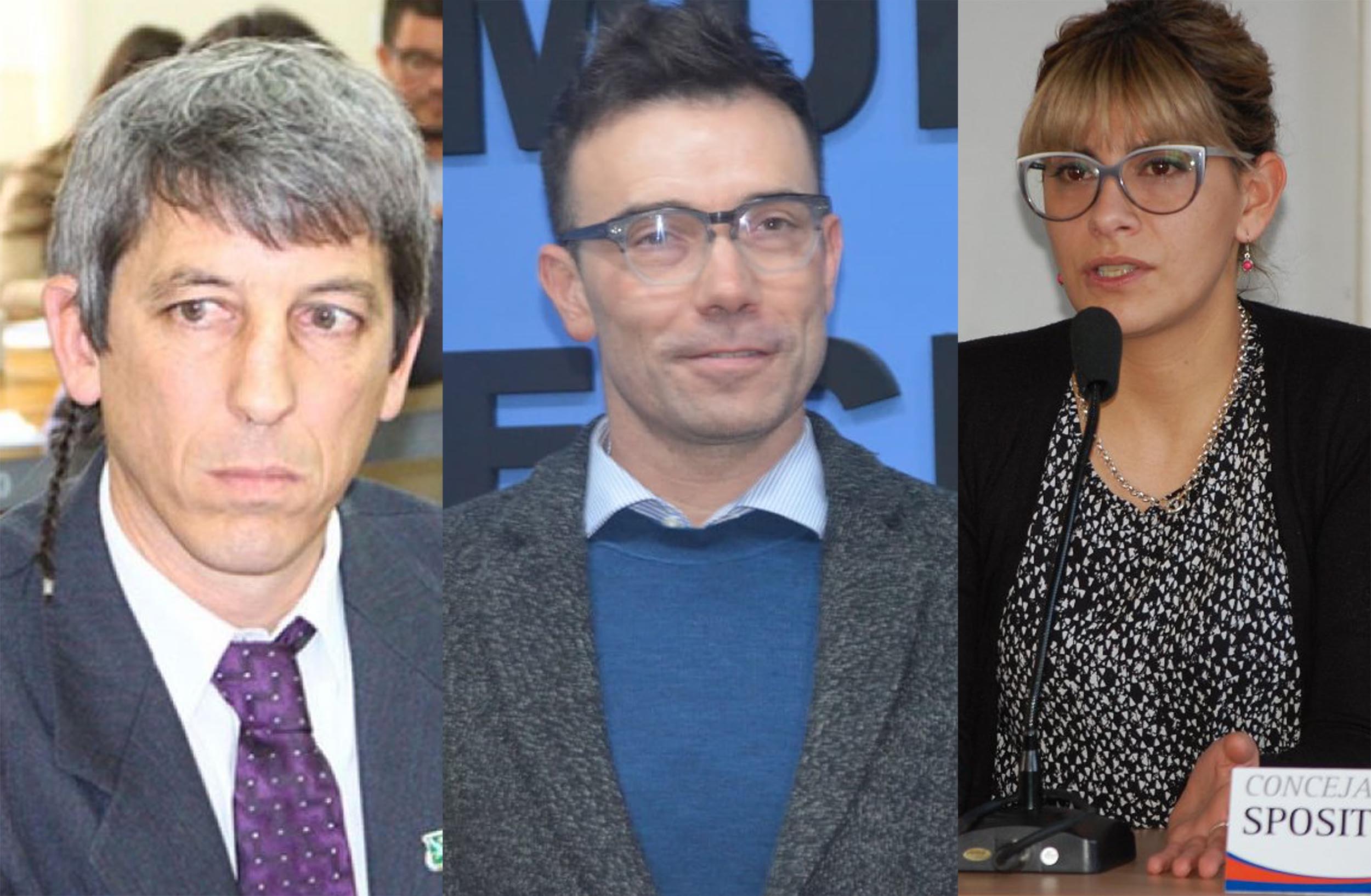 Chiocconi, Altamiranda y Spósito, los tres rionegrinos que completaron la lista del FpV en 2017.