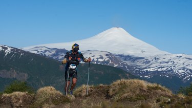 El volcán Lanín ilustra la tradicional prueba.