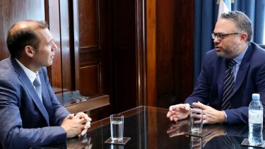 Omar Gutiérrez se reunió con el ministro de Producción Matías Kulfas. Foto Neuquén Informa