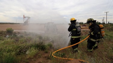 El año pasado se realizó un simulacro de una fuga de gas. (Archivo).-