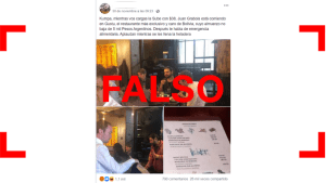 No, en esta foto no se ve a Grabois en uno de los restaurantes más lujosos de Bolivia