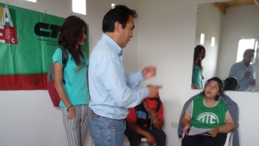 La gente de ATE pide "respuestas" en el municipio de Ramos Mexía. (Foto gentileza)