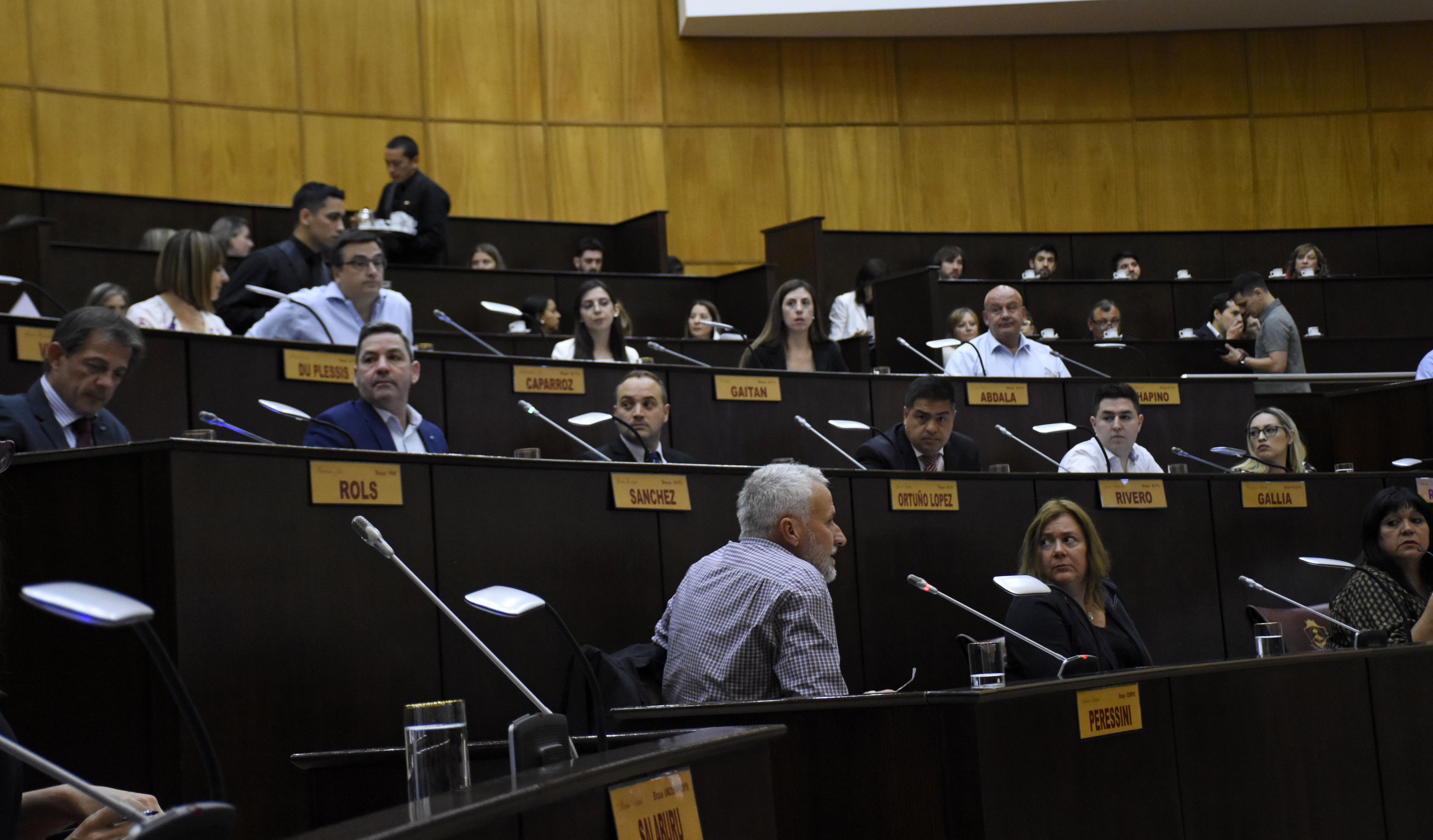 Peressini en plena sesión de la Legislatura de Neuquén. Foto: Florencia Salto.