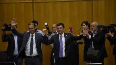 El gobernador dio el primer discurso de su segundo mandato frente a la renovada Cámara de Diputados. Foto: Florencia Salto.