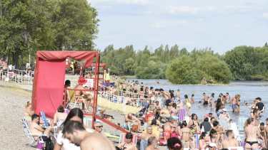 La temperatura trepó los 36 grados esta jornada. Foto: Juan Thomes 