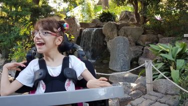 María Paz tiene encefalopatía crónica no evolutiva. 