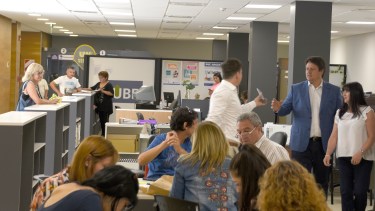 En la planta baja  del nuevo edificio ya hay atención de público.