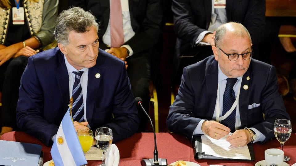 Mauricio Macri y Jorge Faurie, en una de las reuniones internacionales. Foto: archivo.-