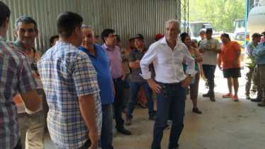 Bertoya dijo que la gestión se hace con los trabajadores. Foto: Gentileza