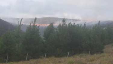 El incendio en Junín de los Andes Foto: Facebook FM Cordillerana