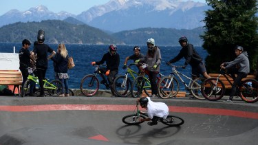 Se disputó en Bariloche una fecha del Red Bull Pump Track World Challenge. Foto: Alfredo Leiva