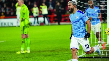El Kun Agüero está promediando un gol cada 73 minutos esta temporada, el mejor promedio de las 5 ligas top de Europa.