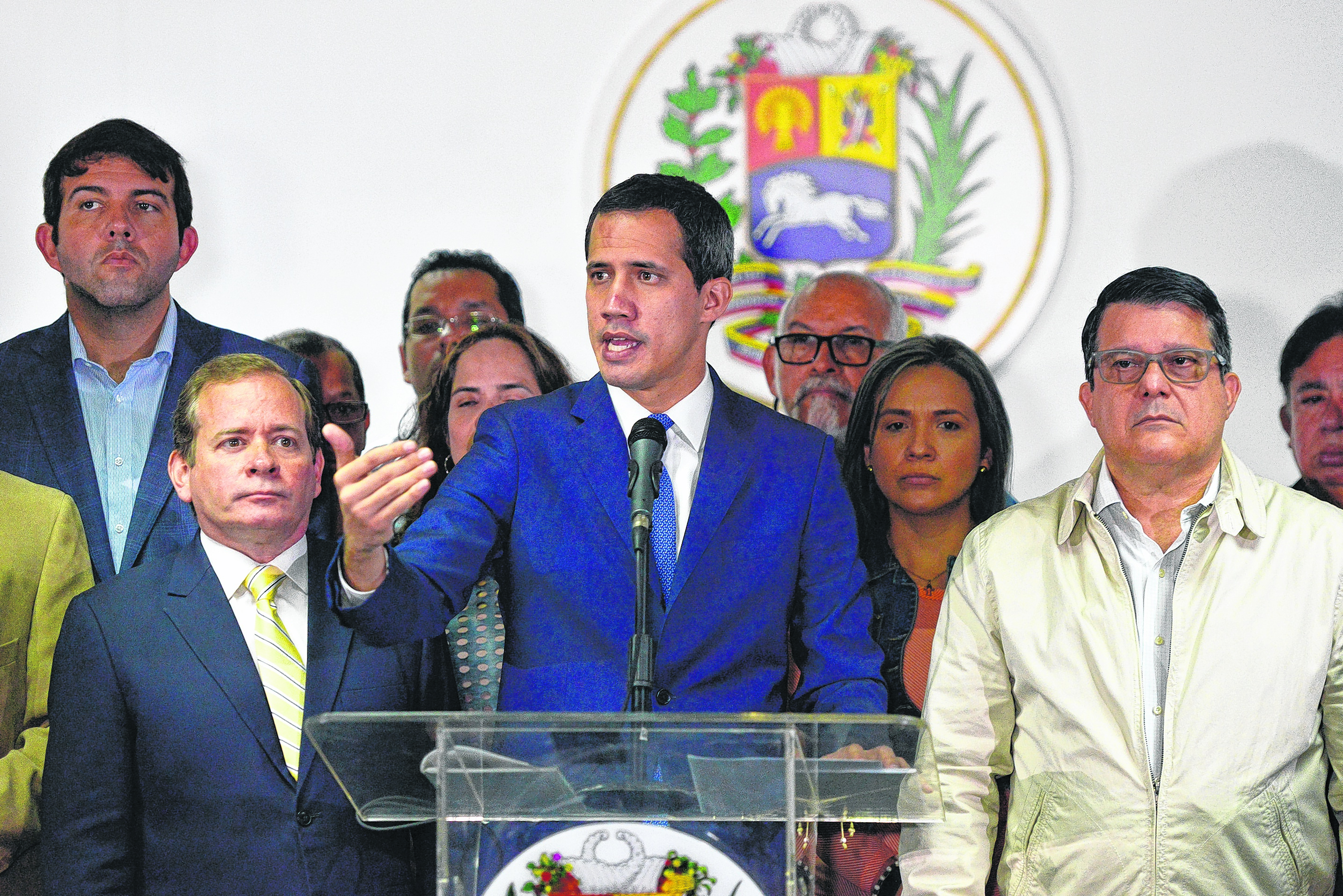 Juan Guaidó brindó una conferencia de prensa ayer, tras la maniobra de Maduro.