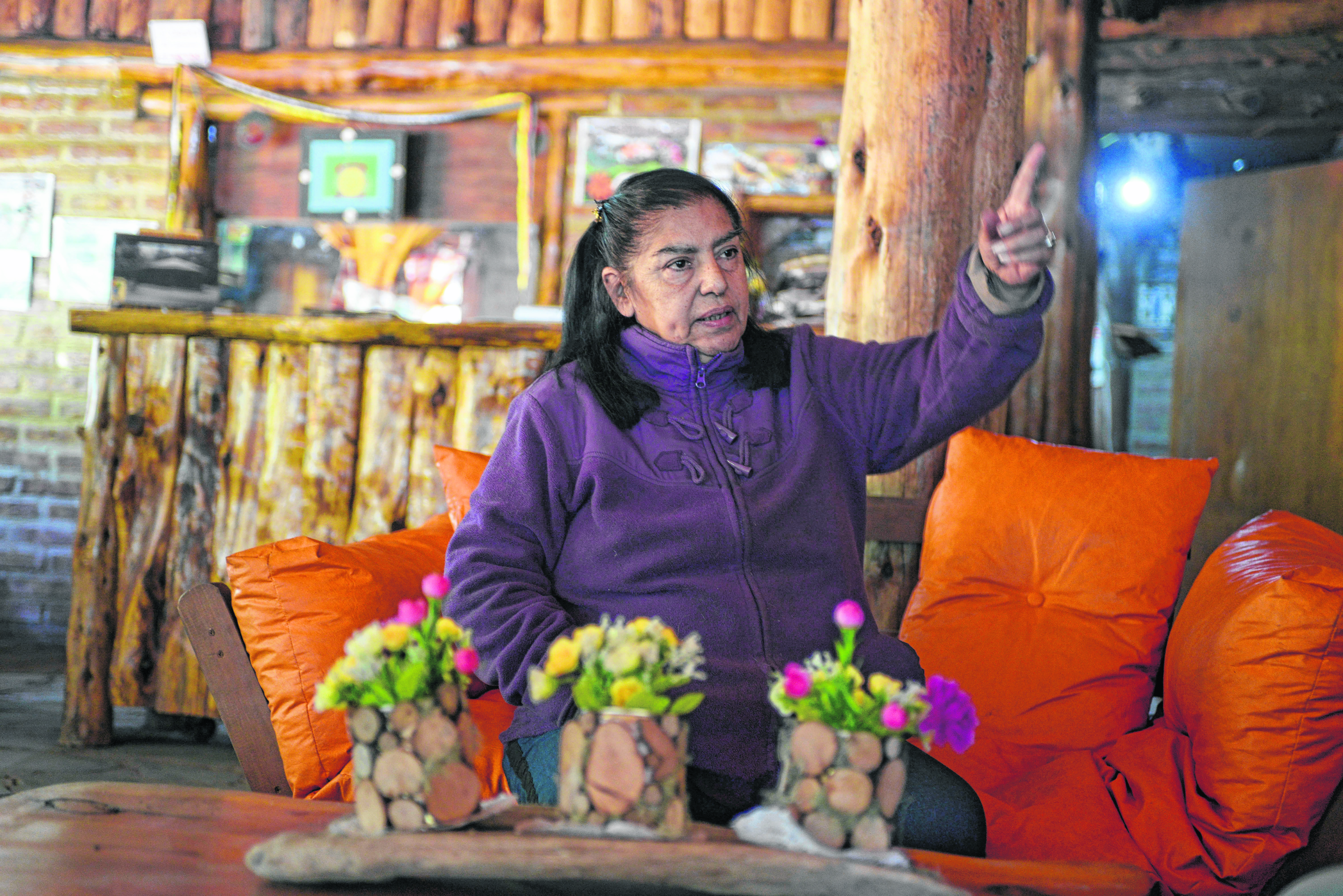 Clarisa Montenegro, el año pasado rompió el silencio y habló del conflicto con otra comunidad mapuche en Villa Mascardi. Archivo
