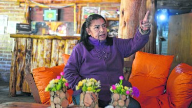 Clarisa Montenegro, el año pasado rompió el silencio y habló del conflicto con otra comunidad mapuche en Villa Mascardi. Archivo