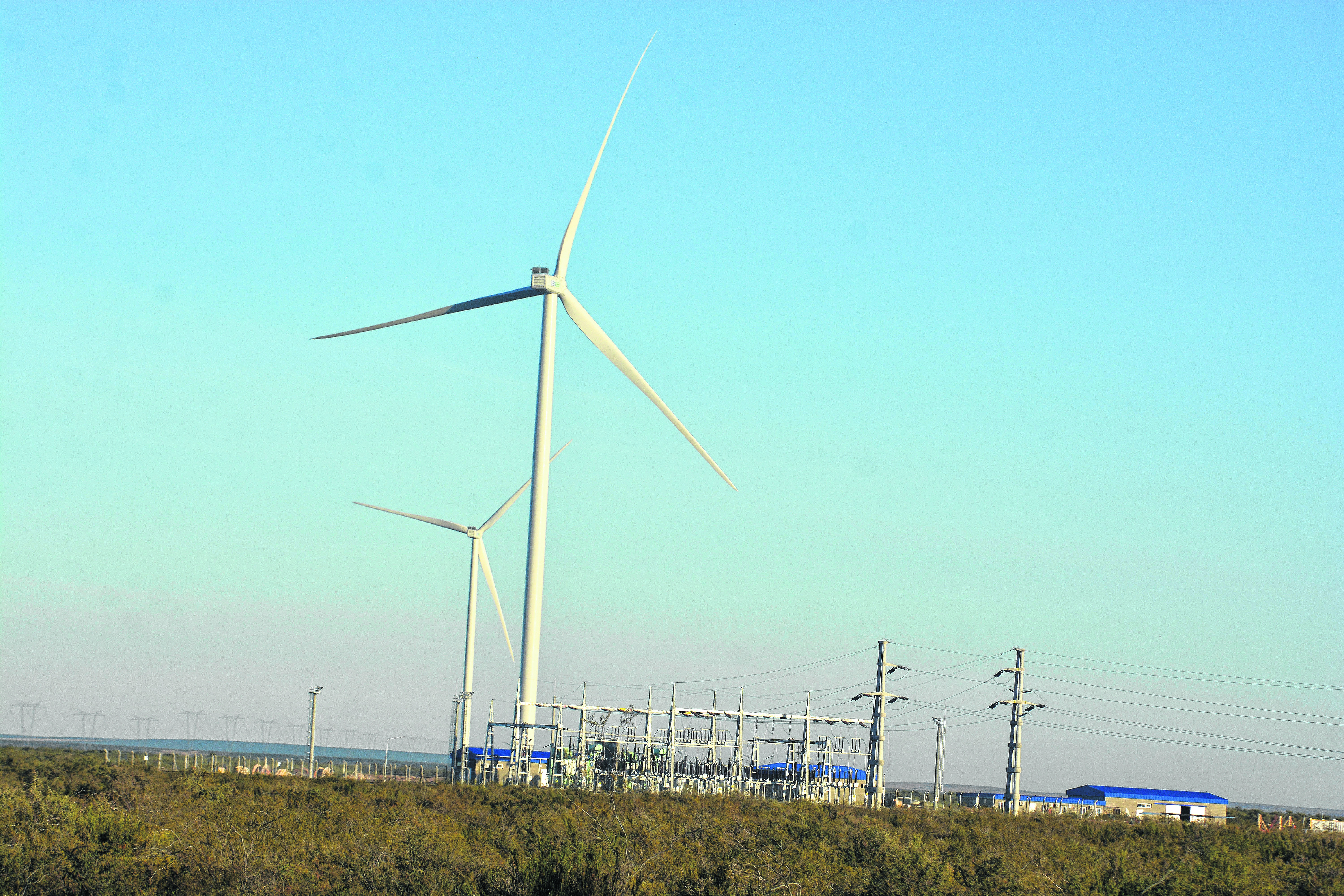 El parque eólico de Pomona genera energía limpia desde el año pasado.