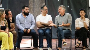 Macri reapareció para una charla informal en Villa La Angostura