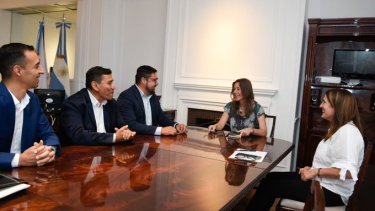 Al intendente lo acompañó el presidente del Concejo Deliberante, Jesús San Martín. Foto: gentileza.
