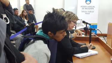 El acusado fue a la audiencia con chaleco antibalas. Foto: Andrea Vázquez. 