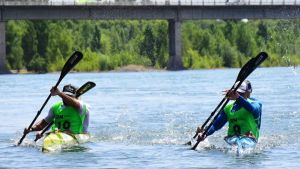 Así fue la llegada de los hermanos Caffa en la Regata del río Negro