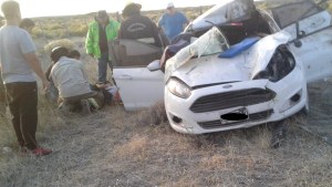 Iban rumbo a Bariloche y chocaron contra un caballo suelto