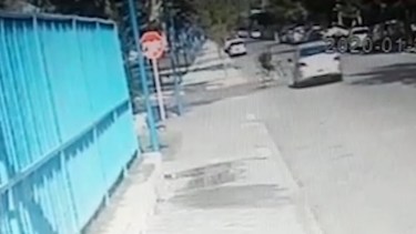 El impactante siniestro vial ocurrió en la zona del canalito. (foto: captura de video)