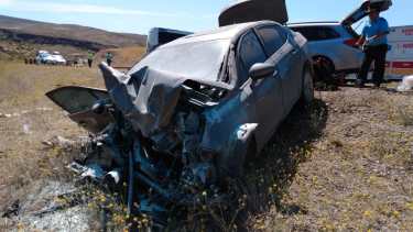 El choque ocurrió en la ruta nacional 237, a unos 80 kilómetros de Bariloche. (Foto: Gentileza)