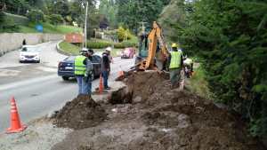 Una nueva rotura del colector cloacal oeste de Bariloche